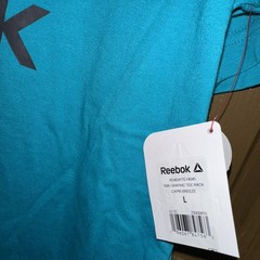 Reebok Mens Delta Cotton Jersey Tee Shirt -Capri Breeze-Size L -Brand New w Tags