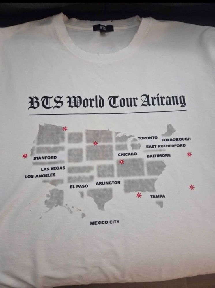 Size Large – BTS Arirang Tour Exclusive T Shirt Official Merch
