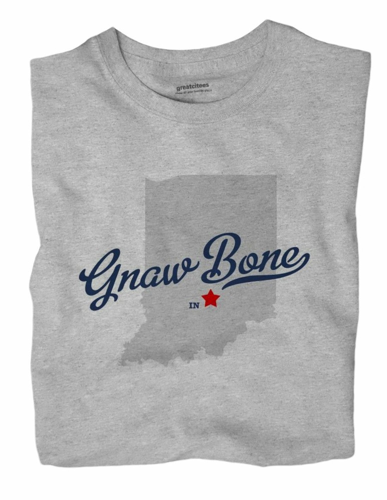 Gnaw Bone Indiana IN Ind T-Shirt MAP