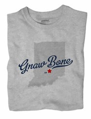 Gnaw Bone Indiana IN Ind T-Shirt MAP