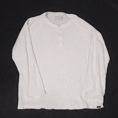Faherty Cloud Cotton Henley Shirt Mens 2XL Gray Long Sleeve Pima Modal Casual
