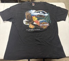 Vintage 90s Harley Davidson T Shirt Mens XL Eagle Pacific Honolulu Hawaii USA
