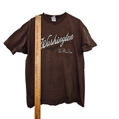 Washington USA Brown Large Graphic Tee Y2K Retro Alstyle Apparel Activewear