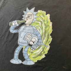 Rick and Morty Rick Sanchez T-Shirt Mens Black Sz-L #517