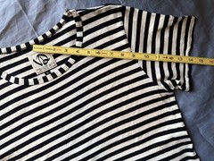 VERDARM Cropped Boat Neck Striped Short-Sleeve Top T-Shirt Sz 3 – S/M