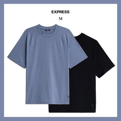 NEW – EXPRESS Men’s 2 Sueded Soft Jersey Crew Neck T-Shirts Blue Black Sz M $88