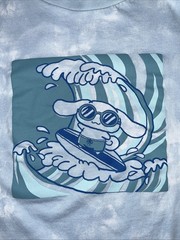 Sanrio License UT Cinnamoroll Tie Dye Blue T-shirt Tee Sz XL Anime 100% Cotton