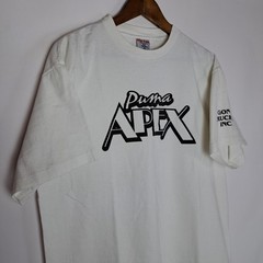Vintage Puma APEX T-Shirt Mens XL White SS “GONE TRUCKIN’ INC.” Sof Tee Tee-Jays