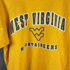 Vintage West Virginia T Shirt Large Yellow Mountaineers Choice Apparel Tag