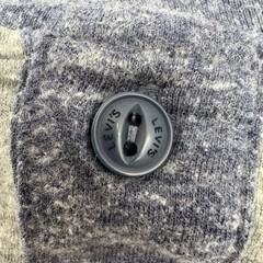 Levis Strauss Henley T-shirt Men M Gray Logo .#48134