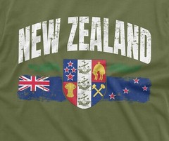 New Zealand T-shirt Mens Womens Kiwi New Zealand Flag Tee Shirt