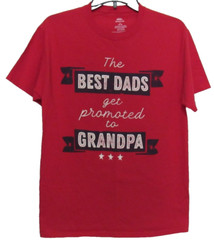 Celebrate Grandpa Dad Red Graphic T-Shirt Mens M Short Sleeve 100% Cotton