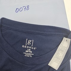 George Men’s Dark Blue T‑Shirt 01W Short Sleeve 22×28 RN52469 Casual Tee