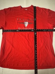 Pre Owned Good Orlando Florida Suna T Shirt Embroidered Red Silver Men Size 2XL