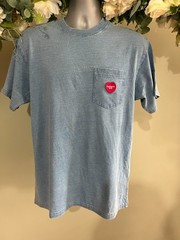 CARHARTT Ingo T Shirt Top Size XS S M L & XL Relaxed Fit Pocket Light Blue NEW