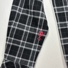 Sullen Collective Long Sleeve Black Plaid Flannel Shirt Men’s Size Large Moto