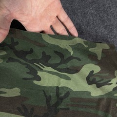VTG 80’s Woodland Camo Pocket T Shirt Mens S Green Paper Thin Single Stitch