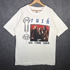 Vintage Rush Shirt Mens XL White 90s US Tour 1994 Counterparts Band Rock Rare