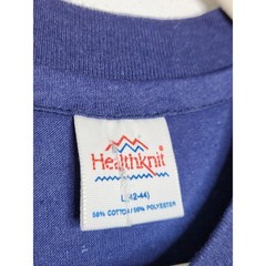 Vintage 70s 80s Christ Jesus Surf Single Stitch Beach Healthknit Large Blue