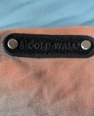 A-Cold-Wall Dark Slate Grey/Orange Studio Cotton T-Shirt, Size Medium