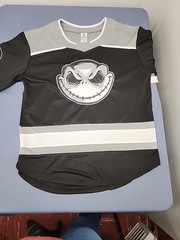 New Jack Skellington Hockey Jersey Disney Embroidered Back Graphic Print Front