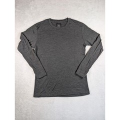 Lapasa Mens 100% Merino Wool Long Sleeve Thermal Base Layer Top Gray M Z-231144
