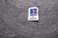 80s DEADSTOCK Vintage Tri-Blend Rayon Russell Athletic T-Shirt USA Medium FLIP