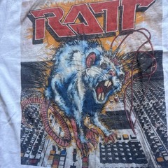 REMAKE of Ratt band White Classic T shirt. Tultex 100% Cotton SMALL