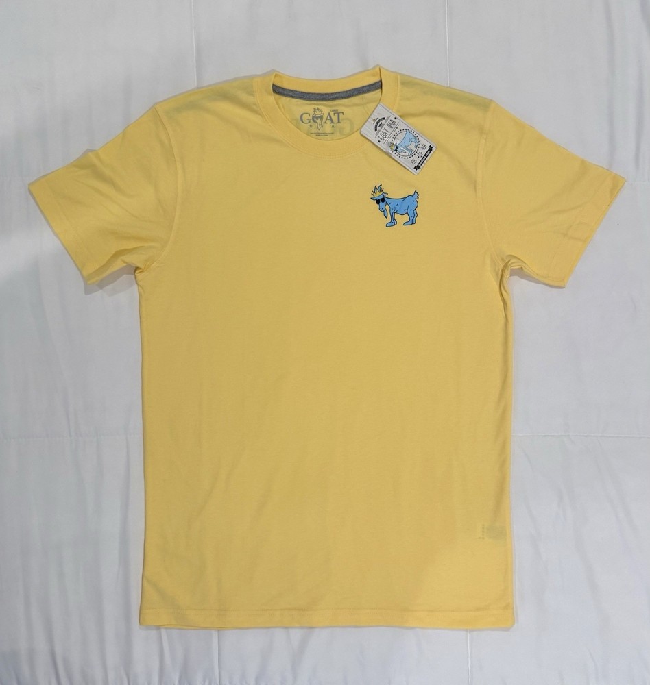 Men’s GOAT USA T-shirt Size Lg Yellow Short Sleeve