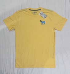 Men’s GOAT USA T-shirt Size Lg Yellow Short Sleeve