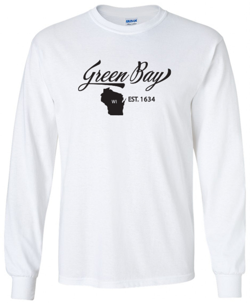 Green Bay Wisconsin State T-Shirt Long Sleeve Graphic Tees Unisex apparel
