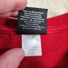 Golds Gym Shirt Men 2XL Bodybuilding Red Myrtle Beach USA Made Training