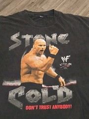 Vintage WWF Stone Cold Steve Austin Shirt WWE Don’t Trust Anybody Attitude Large