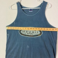 Hawaii Tank Top Shirt Mens Medium Alstyle Apparel Activewear Blue