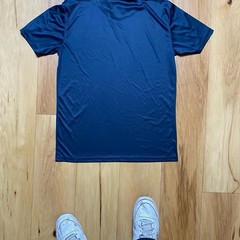 Tek Gears Essential Men’S Small Navy Blue Stretch Athletic T-Shirt Poly