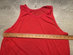 Go Softwear Men’s Sleeveless Red Mesh Tank Top Sz.XL See Through Fishnet