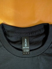 Heavy Cotton MenBlack Crew Neck Short Sleeve Embroidered T-Shirt M