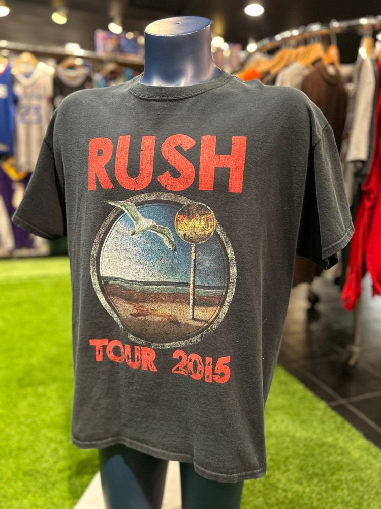 Rush Rock Band 2015 Tour Black T-shirt Size XL