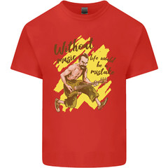 Without Music Life Would Be a Mistake Guitar Mens Cotton T-Shirt Tee Top