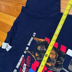 United Doberman Club Vintage 90s Single Stitch T-Shirt Navy Blue USA Made Large