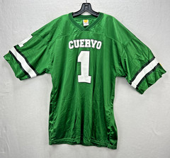 Vintage Jose Cuervo XL Shirt Jersey Green Football Promo Tequila Margarita