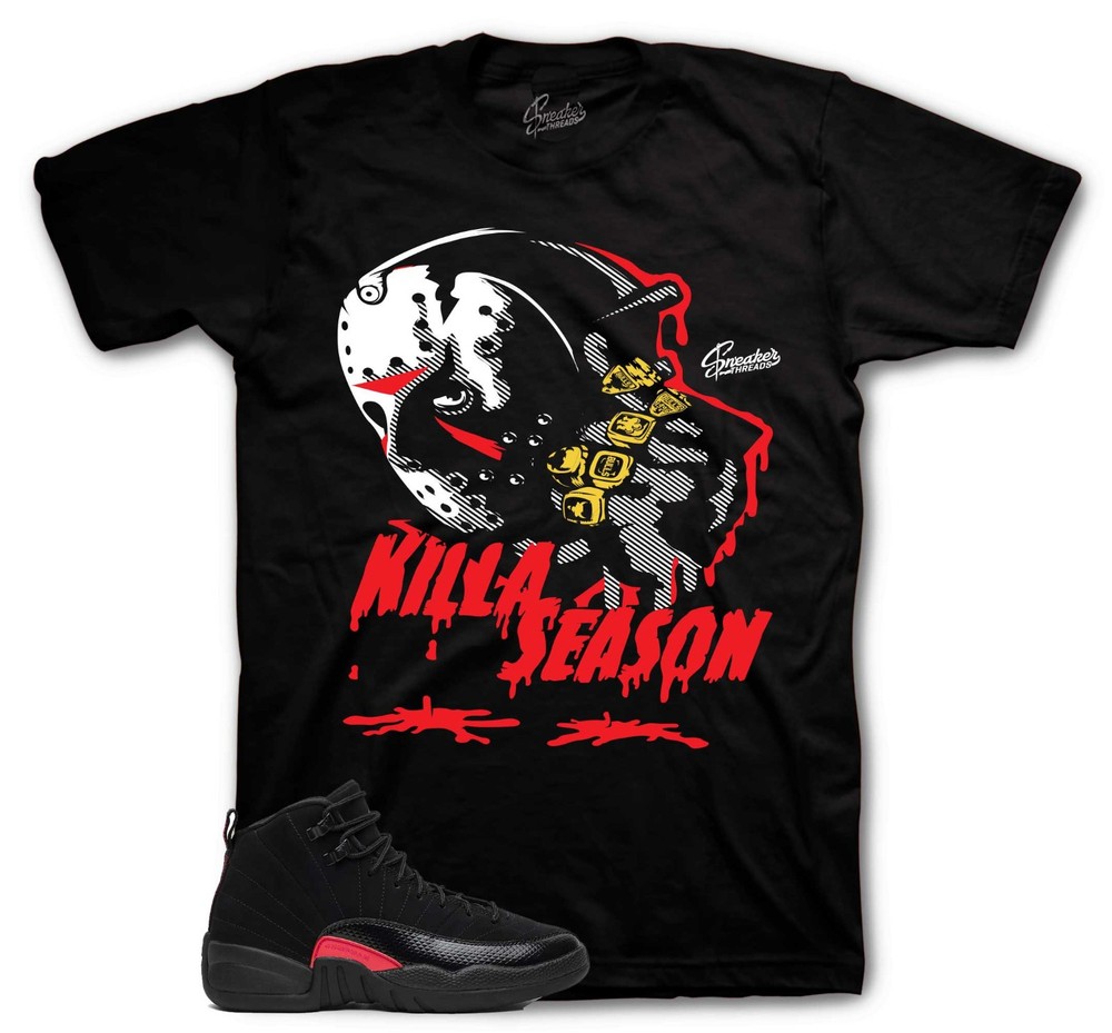 T-Shirt To Match Jordan 12 Bloodline Sneakers – Killa Season Sneaker Tee