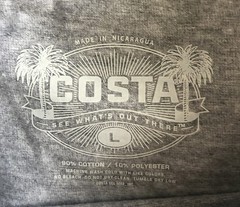 New Costa Del Mar T Shirt Gray Short Sleeve Green Fish Camo Men Large
