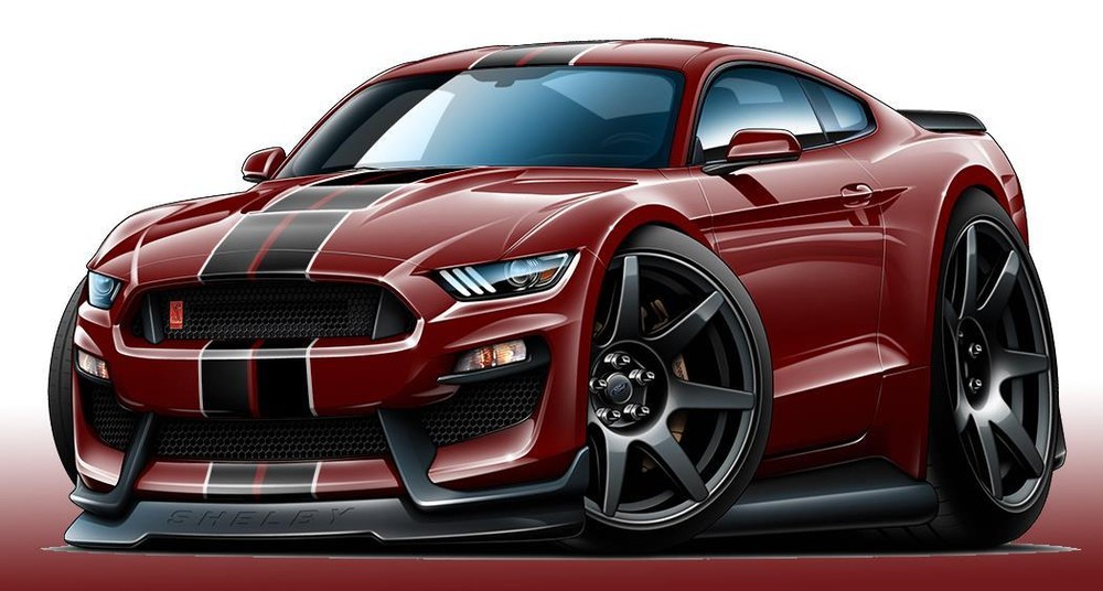 2016 2017 2018 Shelby GT350 Mustang Muscle Car Art Poster NEW