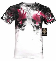 ARCHAIC by AFFLICTION Men’s T-Shirt Skulls Crushers White Biker S-45XL $40