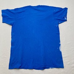 U.S. Fish & Wildlife Lab 1990 WMass Made USA Hanes XL Blue t-Shirt Bleach spots