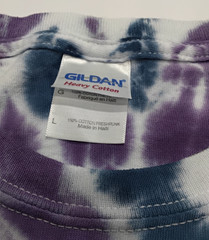 New Tie Dye Men’s T-Shirt Purple Blue Adult Large Multicolor Summer Spiral