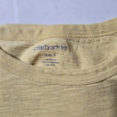 Claiborne Mens Pocket Tee Shirt 2XLT Yellow Nice Shirt !