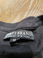 Jimmy’Z Brand Men’s Distressed Black Sewn Applique Shirt Med
