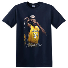Shaquille ONeal Basketball Legend T Shirt Los Angeles Lakers 34 Slam Tee